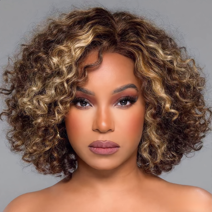 13x4 Water Wave Bob Human Hair Wig 