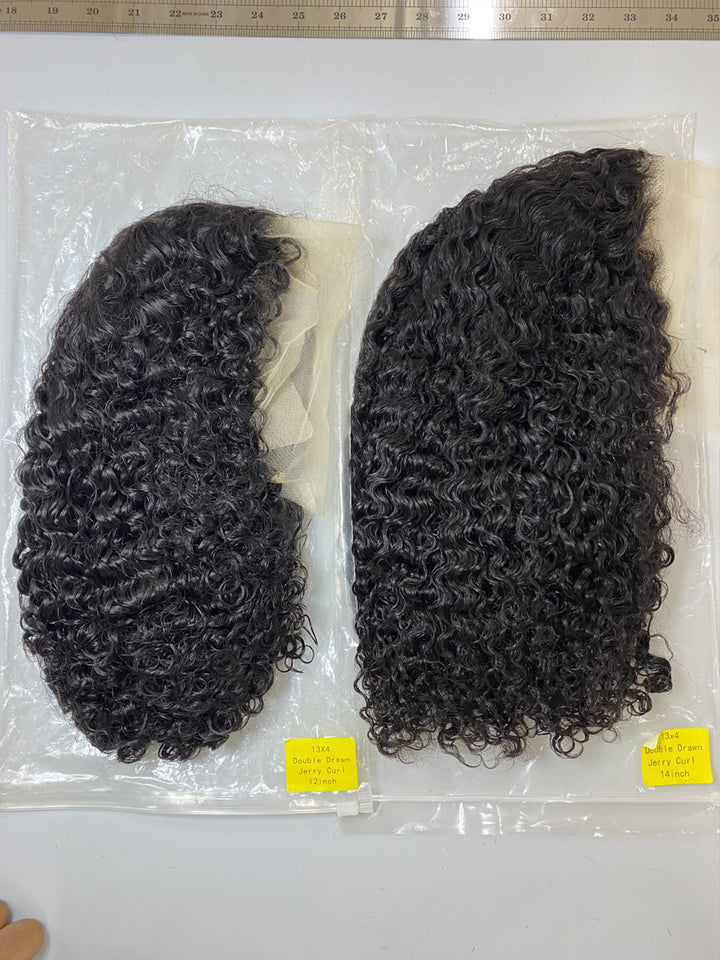 Ocean Hair Jerry Curl 13x4 Lace Front Wig SDD Black Hair 10 to 18 Inc