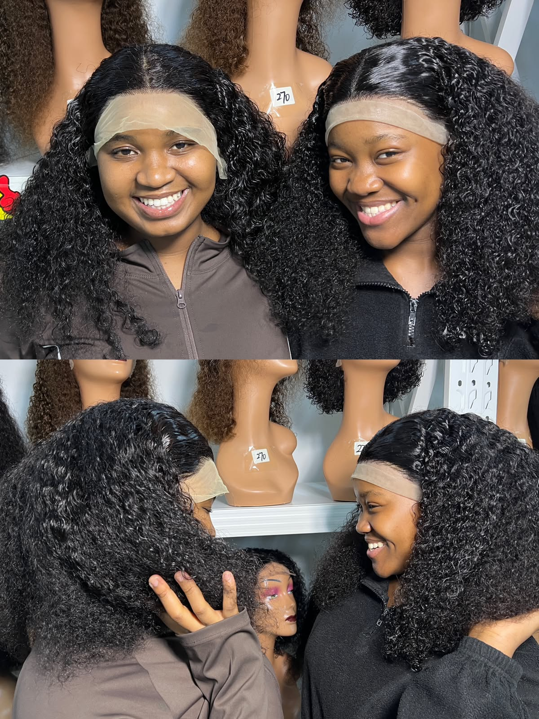 Ocean Hair Jerry Curl 13x4 Lace Front Wig SDD Black Hair 10 to 18 Inc