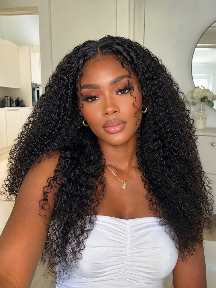 Ocean Hair Jerry Curl SDD Bob 13x4 Lace Front Wig Super Double Drawn Natural Black Color Hair 10 to 18 Inch