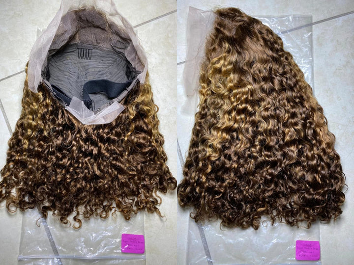 Ocean Hair Baby Curl 13x4 Lace Front Wig 4/27 SDD Human Hair 10-16 Inch