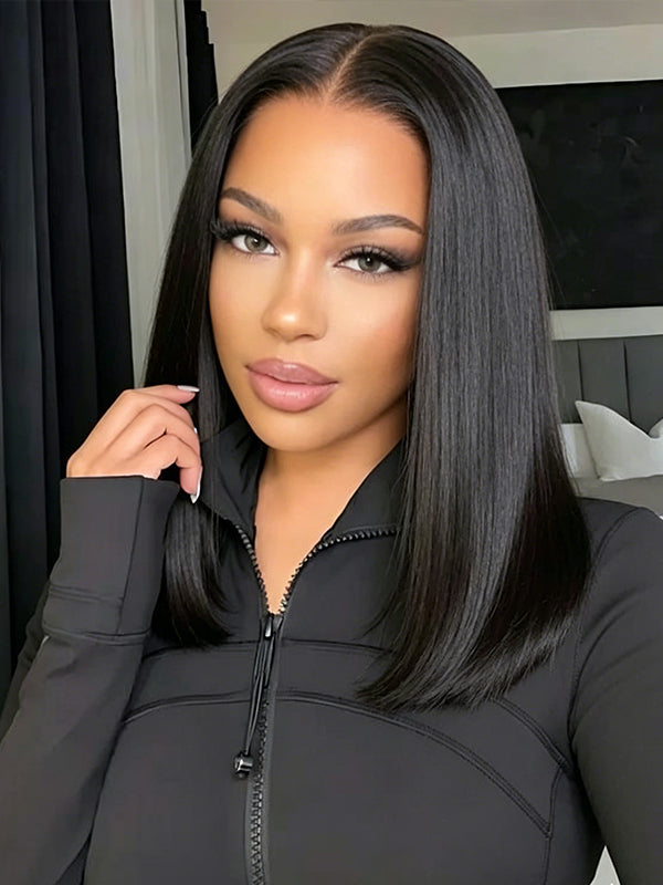Ocean Hair Vietnamese Hair Straight Bob 13x4 Lace Front Wig Double Drawn 10-16 Inch