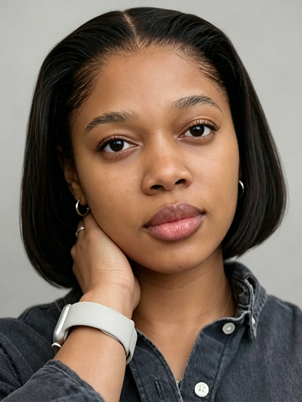 Ocean Hair Special Black Straight Bob Lace Front Wig 13x4 Double Drawn