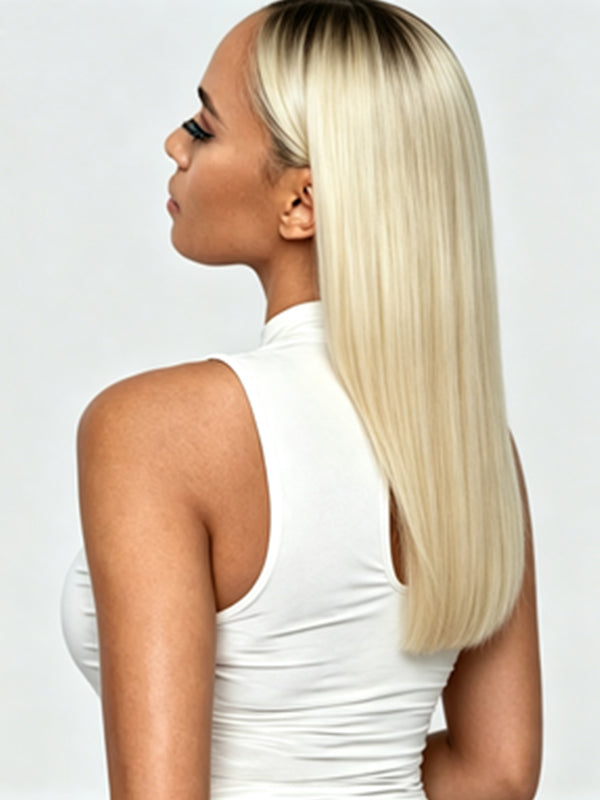 Ocean Hair Black to Blonde Ombre Straight Bob Lace Front Wig 13x4 SDD