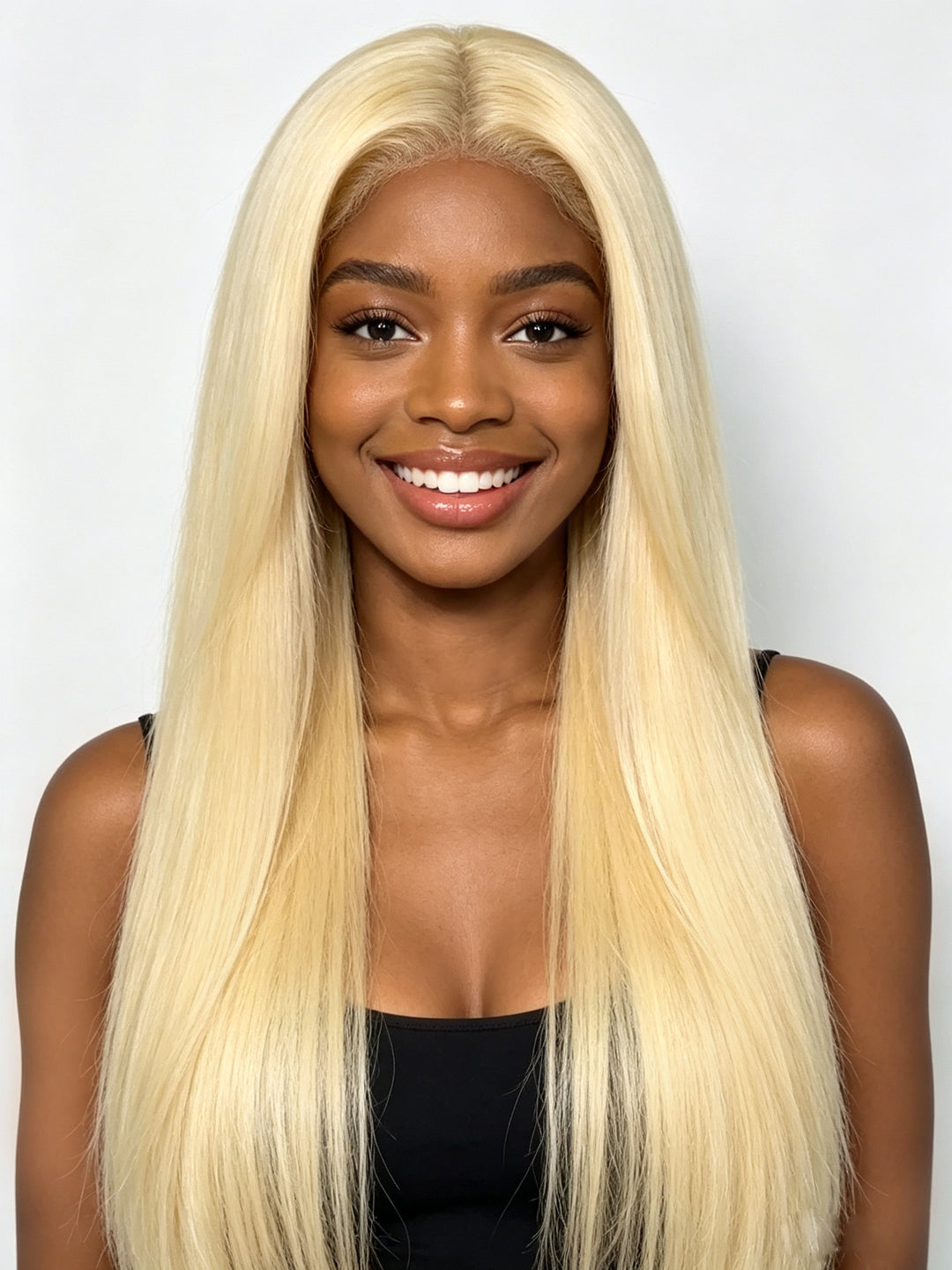 Ocean Hair Straight Lace Front Wig 13x4 Blonde Color 24 Inch Silky Hair