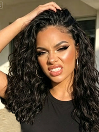 Special Combo| Ocean Hair  13x4 Water Wave Bob 14 Inch and Straight Bob 8 Inch Natural Black Color
