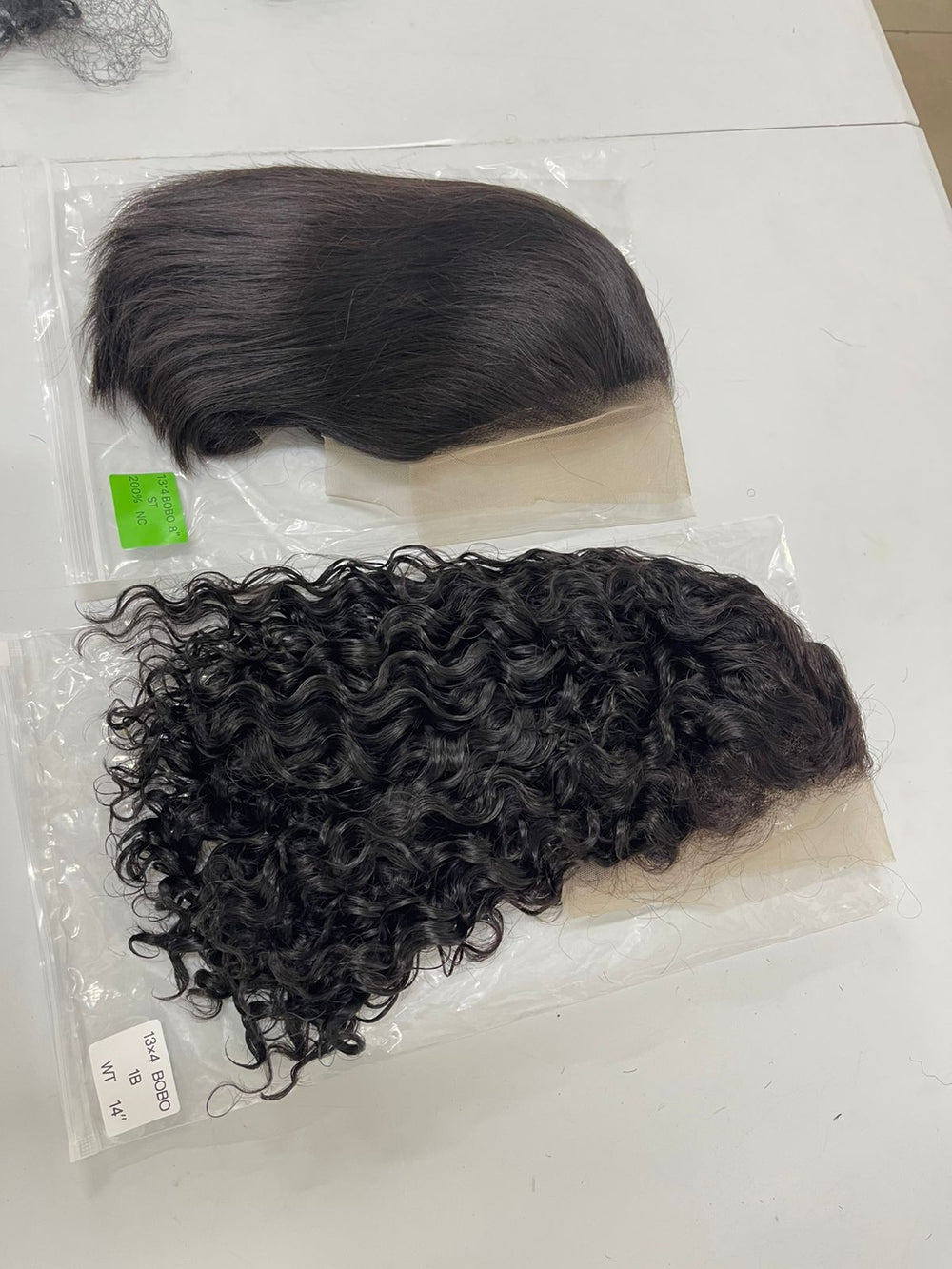 Ocean Hair Combo 13x4 Water Wave Bob 14 Inch and Straight Bob 8 Inch