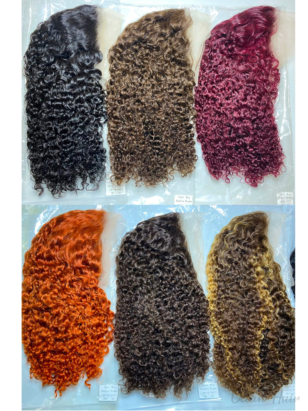 Ocean Hair Special Jerry Curl Lace Front Wig 13x4 Double Drawn 16 Inch