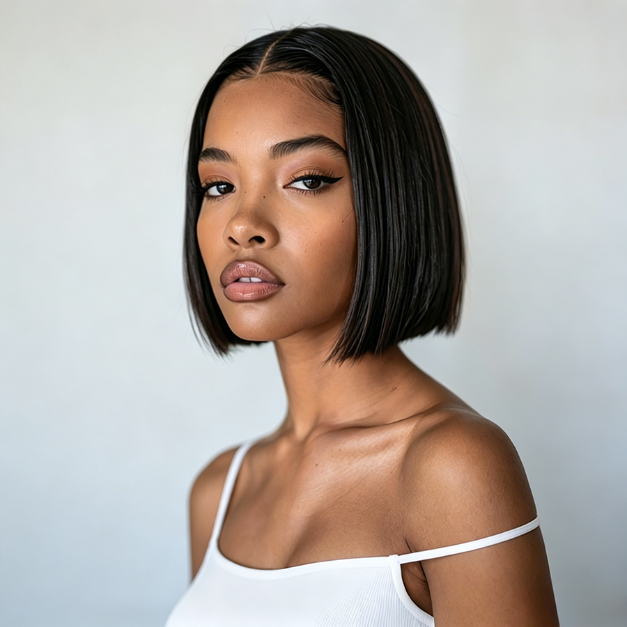 13x4 Bob Straight Human Hair Wig 