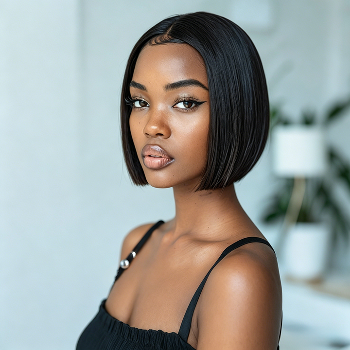 13x4 Bob Straight Human Hair Wig 