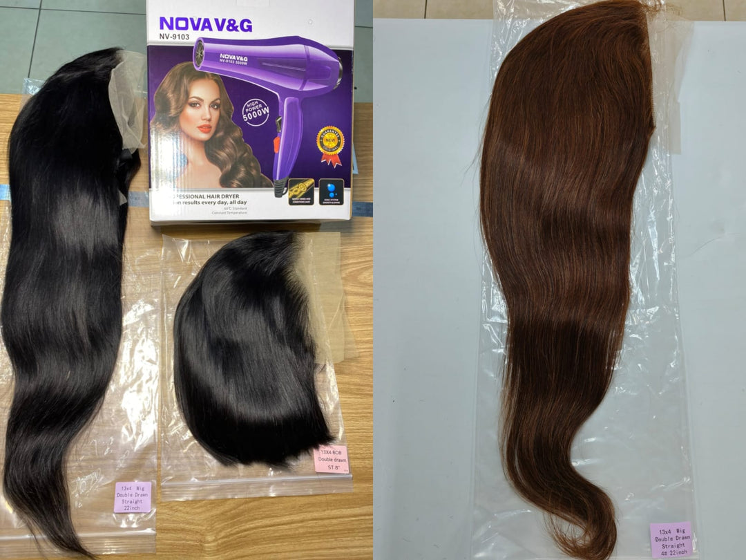 Ocean Hair Combo 13x4 DD Straight 22" 1B or 