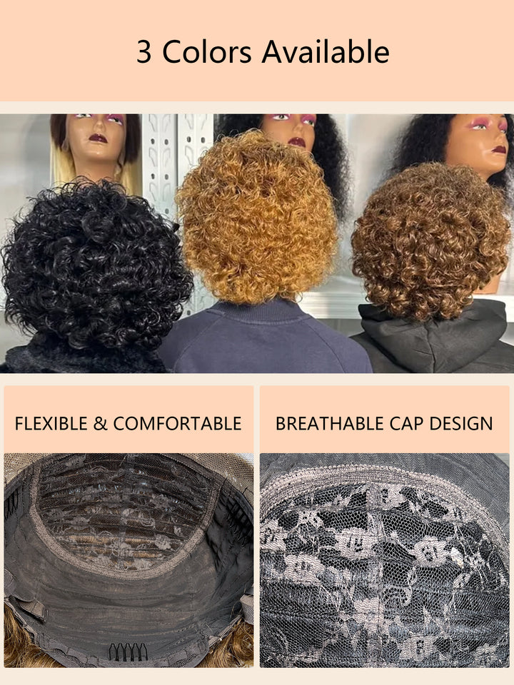 Durban Ocean Hair 13x1 Lace Water Curl Wig Short Hair Style Human Hair