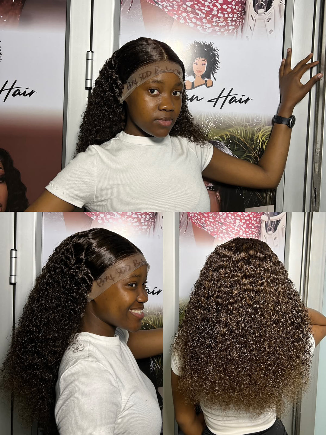 Ocean Hair Baby Curl 13x4 Lace Front Wig SDD Donor Human Hair 20 Inch 4