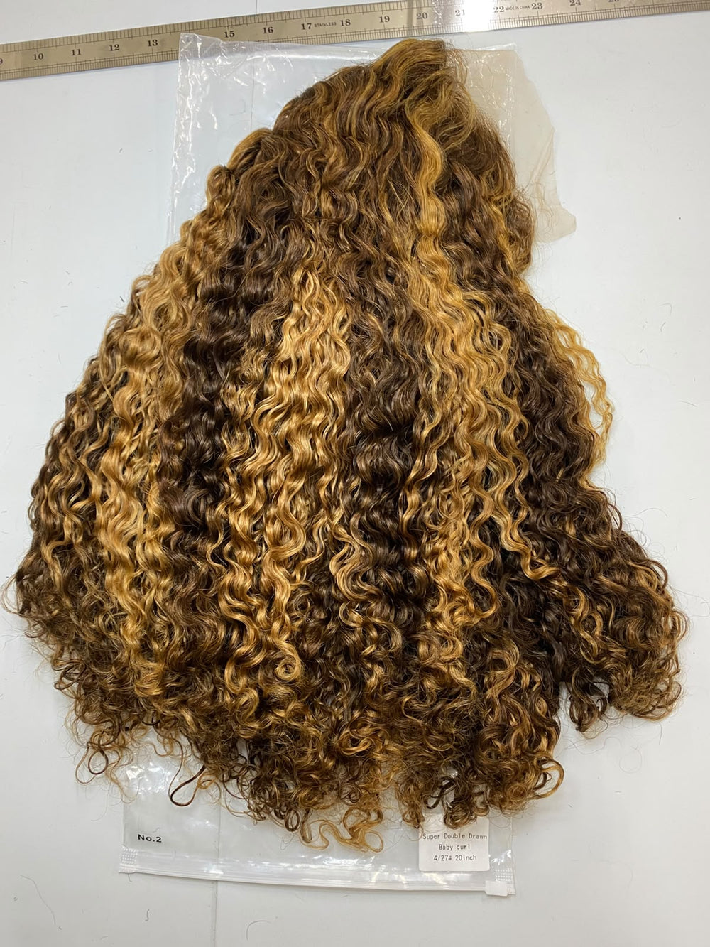 Ocean Hair Baby Curl 13x4 Lace Front Wig SDD Donor Human Hair 20 Inch 4# & 4/27