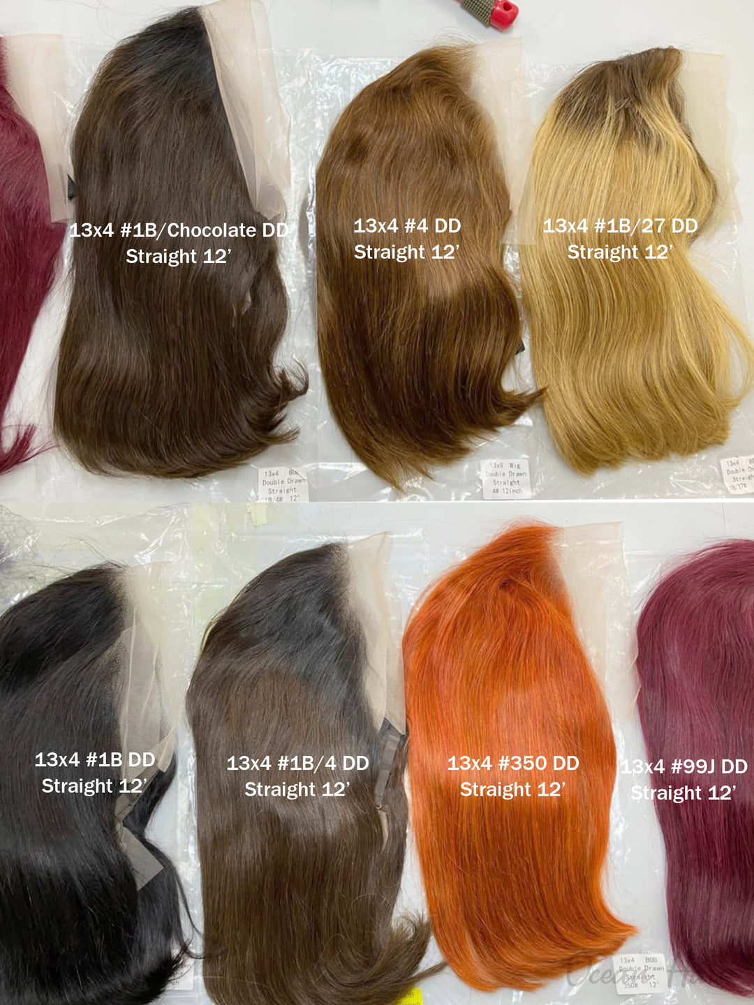 Ocean Hair Special Straight Lace Front 13x4 Black Brown 99J Piano Wig