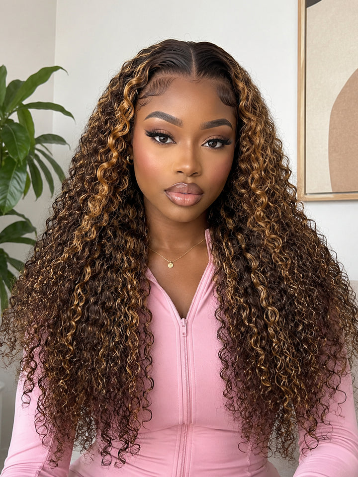 Ocean Hair Jerry Curl Bob Lace Front Wig 13x4 Piano Color 18-30 Inch