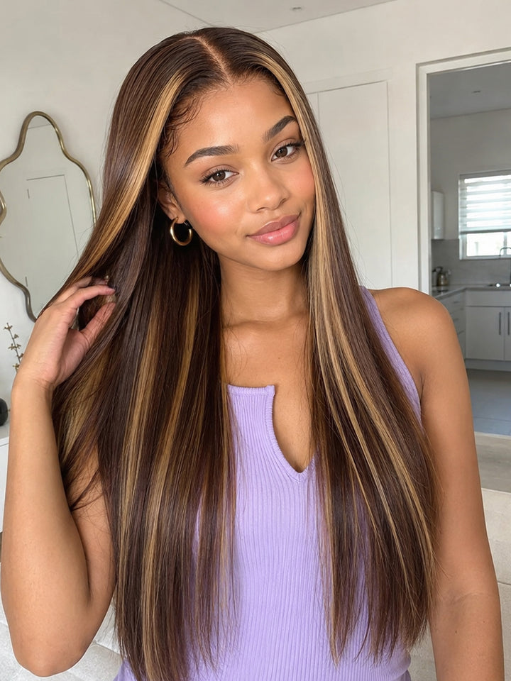 Ocean Hair 13X4 Lace Frontal Straight Wig 22 Inch