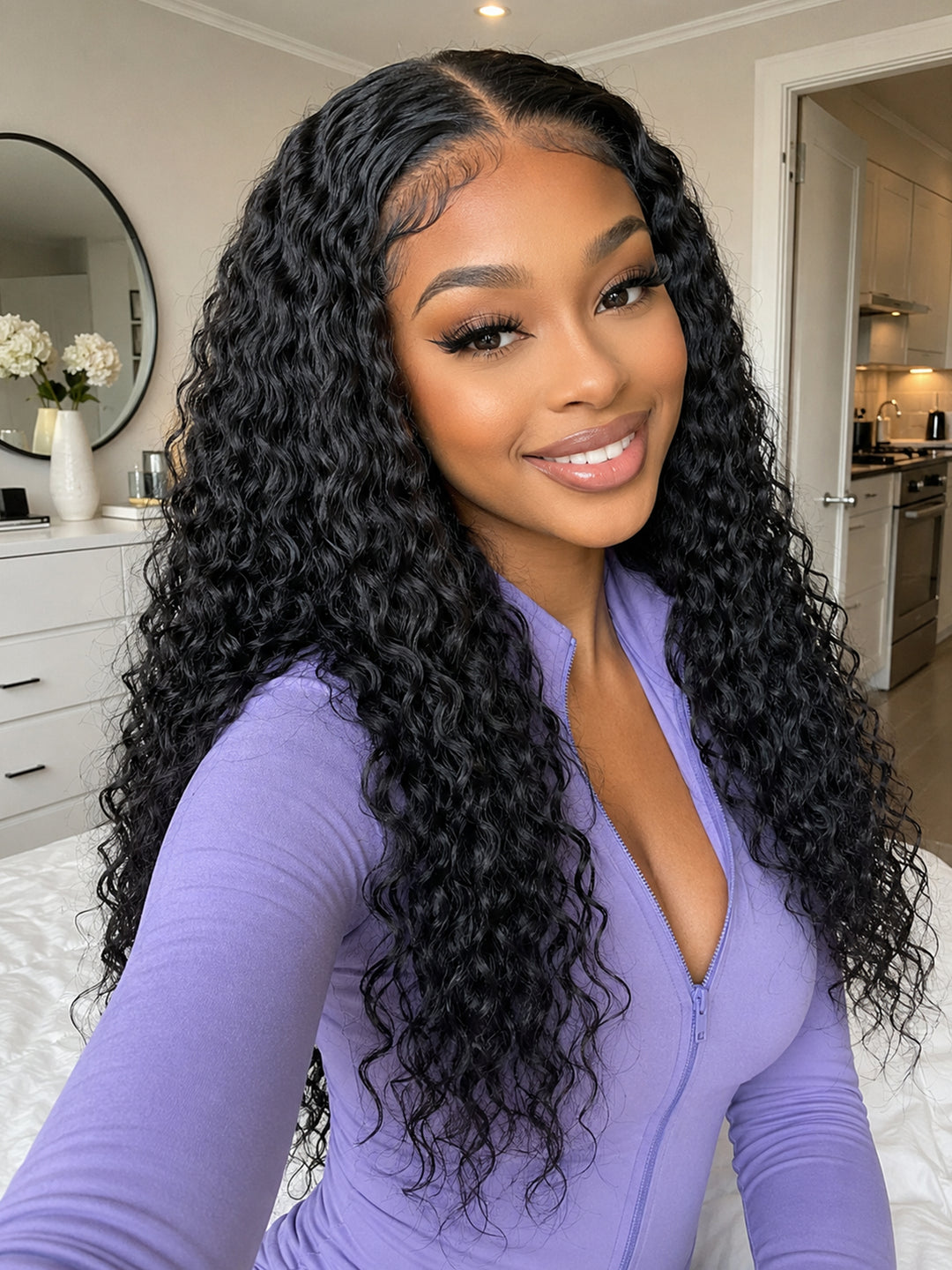 Ocean Hair 13x4 Lace Front Water Wave Super Double Drawn Wig 22 Inch