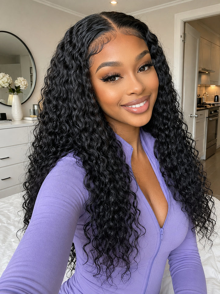Ocean Hair 13x4 Lace Front Water Wave Super Double Drawn Wig 22 Inch