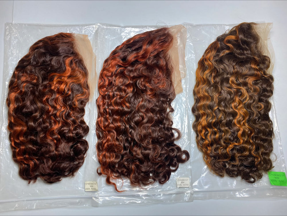 Ocean Hair Wide Wave 13x4 Lace Front Wig #4/30 Honey Brown 10-16 Inch