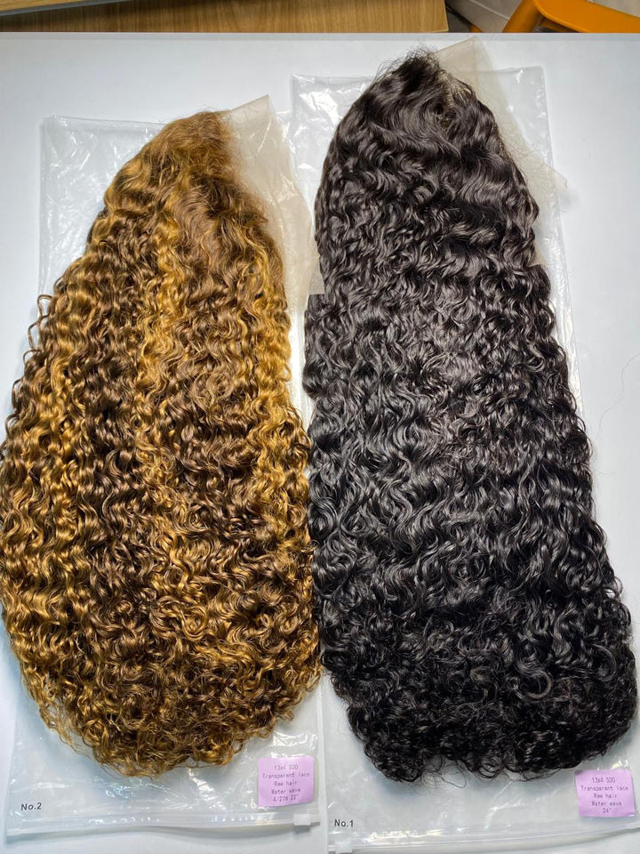 Ocean Hair Water Wave 13x4 SDD Raw Hair Wig Natural Black