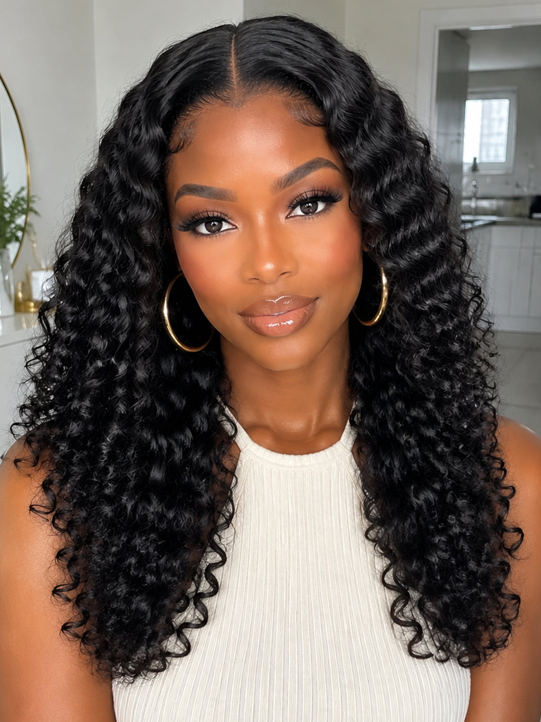 Ocean Hair Water Wave 13x4 SDD Raw Hair Wig Natural Black
