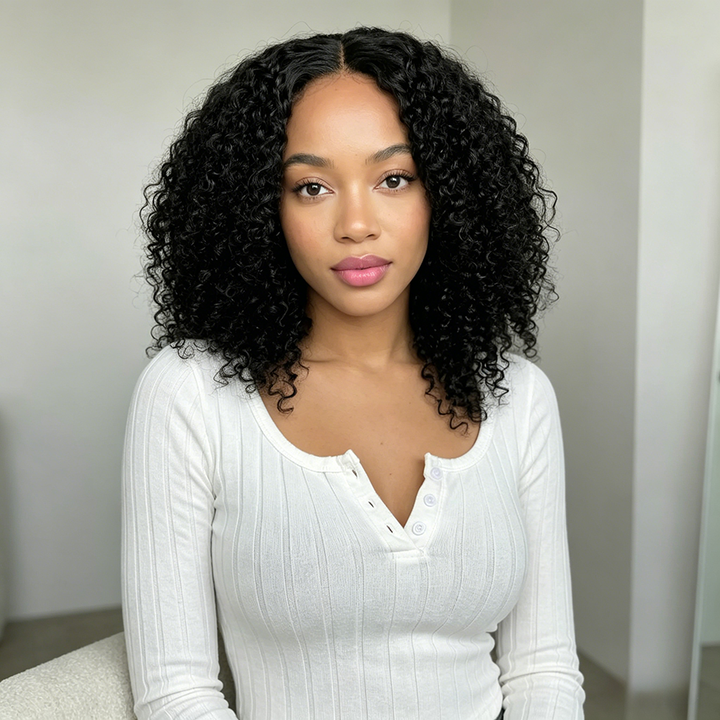 13x4/4x4 Jerry Curly Natural Black Human Hair Wig 