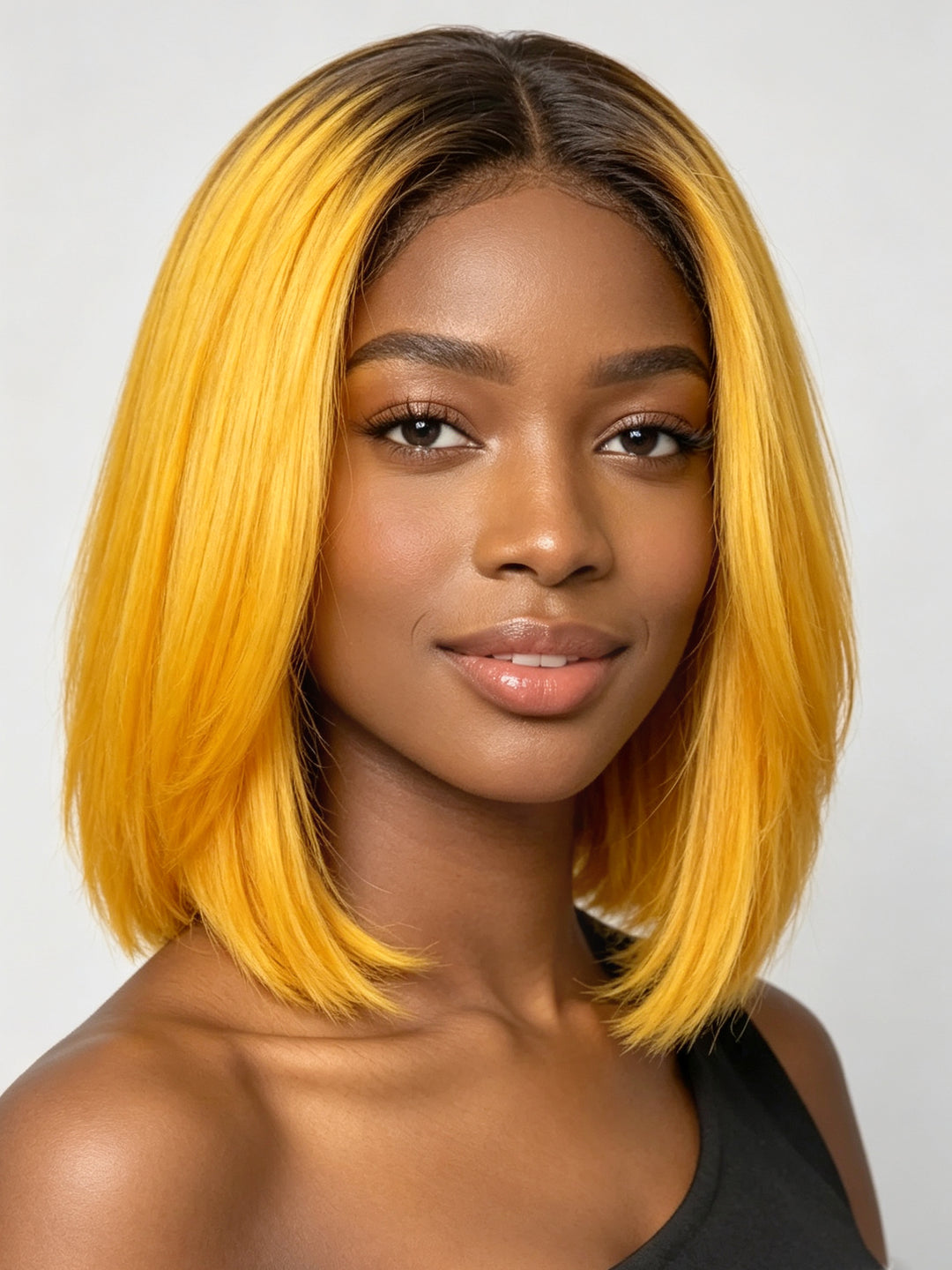 Ocean Hair Orange Yellow Blonde Bone Straight Wig 13x4 SDD 12 to 14 Inch