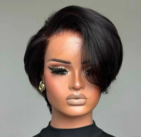 Pixie Cut 13x4 Lace Front Wig #1B