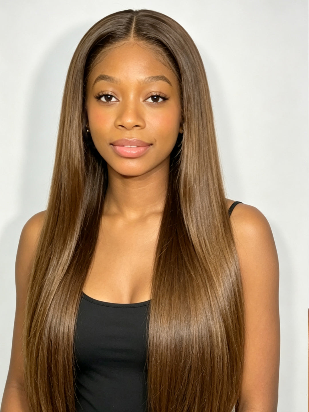 Ocean Hair Rich Brown Color Straight Lace Front Wig 13x4 22 Inch 24 Inch