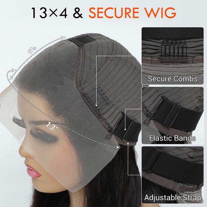 13x4 Bob Straight Human Hair Wig 