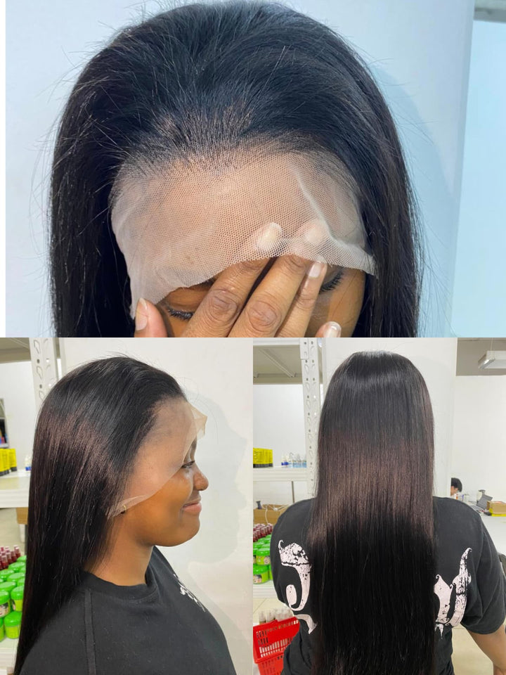 Ocean Hair 13x4 SDD Vietnamese Straight Lace Front Wig Black 18-28 Inch