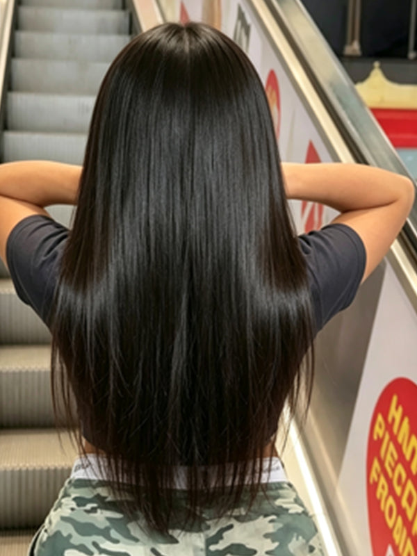 Ocean Hair 360 Lace Free Part Straight Wig Natural Black 20-28 Inch