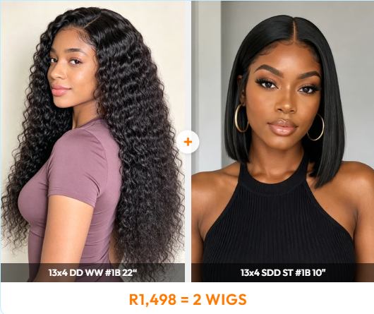 Ocean Hair 13x4 DD Water Wave 22" Wig + Free 13x4 SDD 10" Wig Deal