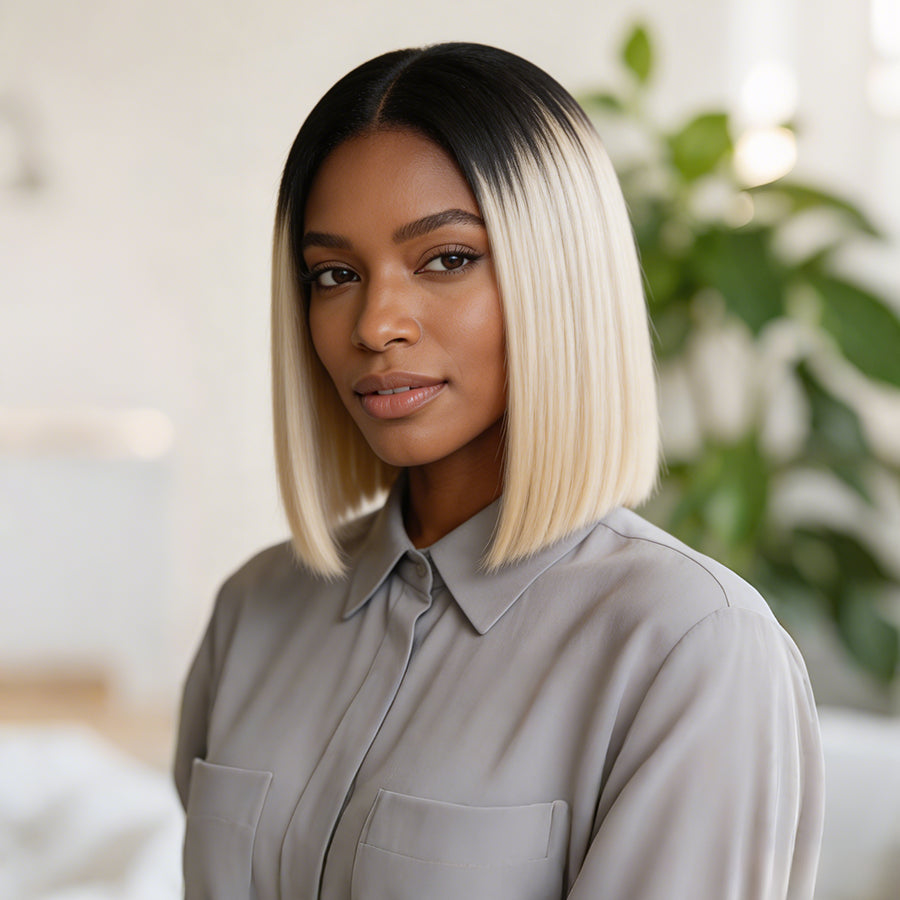 13x4 Super Double Drawn Bob Straight Wig 