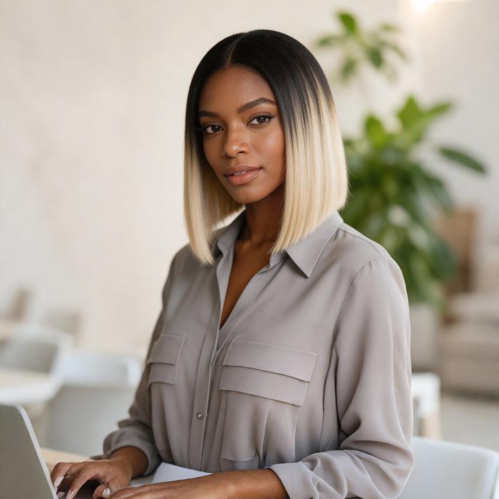 13x4 Super Double Drawn Bob Straight Wig 