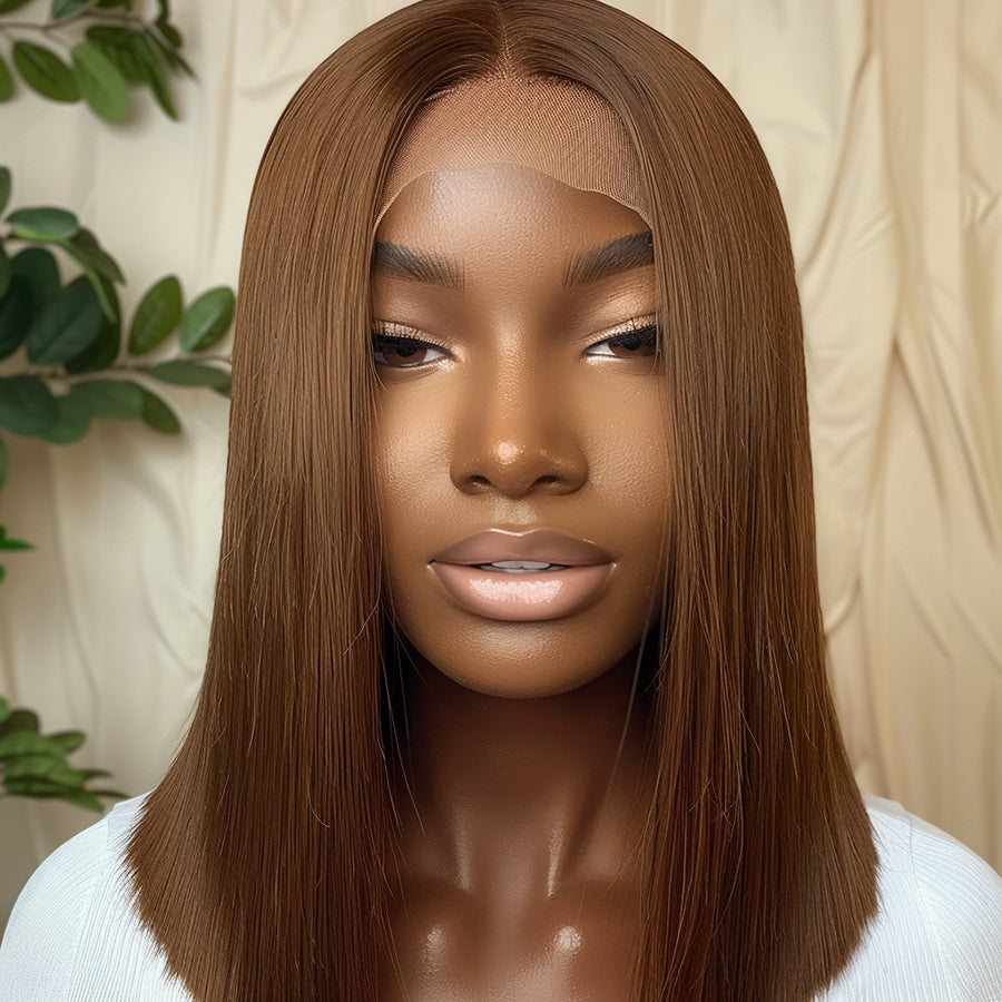 13x4 Super Double Drawn Bob Straight Wig 
