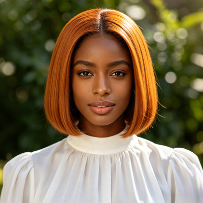 13x4 Bob Straight Lace Front Human Hair Wig #350 14-16 Inches