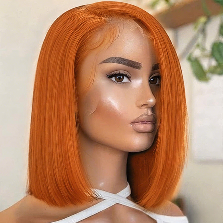 13x4 Bob Straight Lace Front Human Hair Wig 