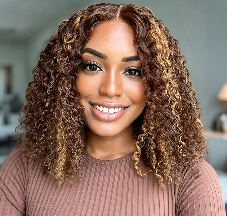 13x4 Water Wave Bob Human Hair Wig 
