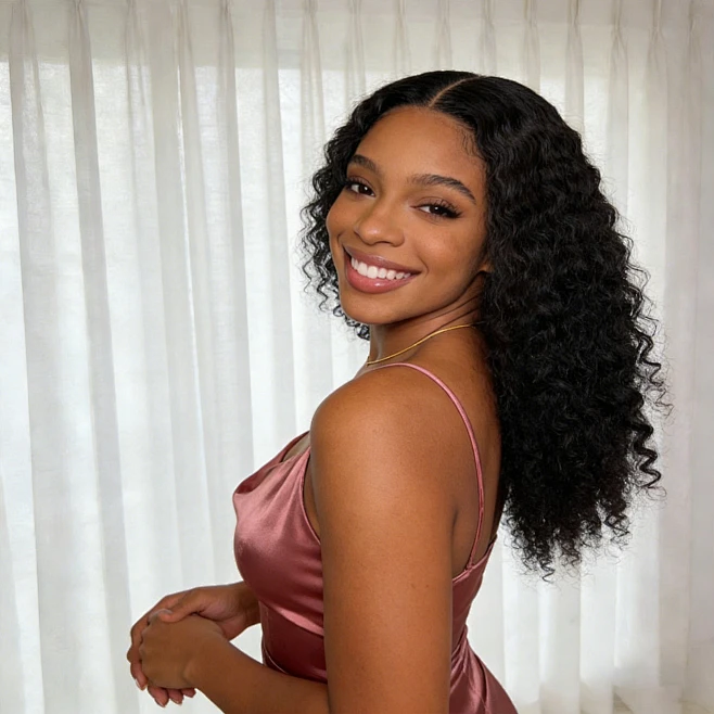 Water Wave Lace Front/Lace Closure Wig 13x4/4x4/6x4 Transparent Lace Natural Black Wig