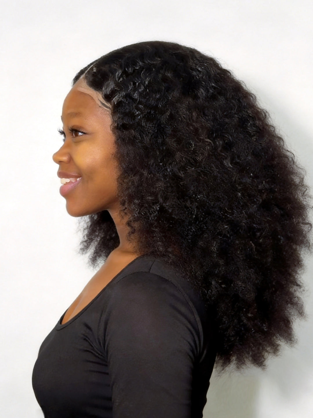 Ocean Hair FUMI Water Wave Jerry Curl Glueless Wig 4x4 SDD Black Color