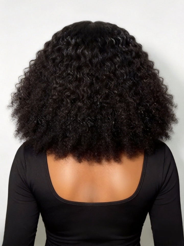 Ocean Hair FUMI Water Wave Jerry Curl Glueless Wig 4x4 SDD Black Color