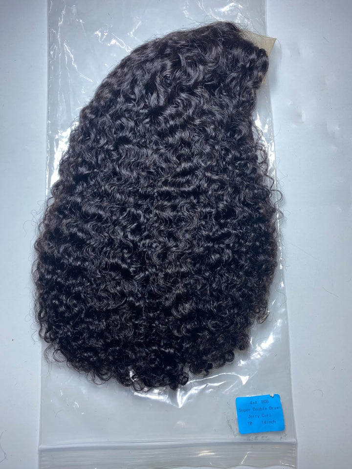 Special | Ocean Hair 4X4 SDD Jerry Curl Lace Closure Wig Color 1B