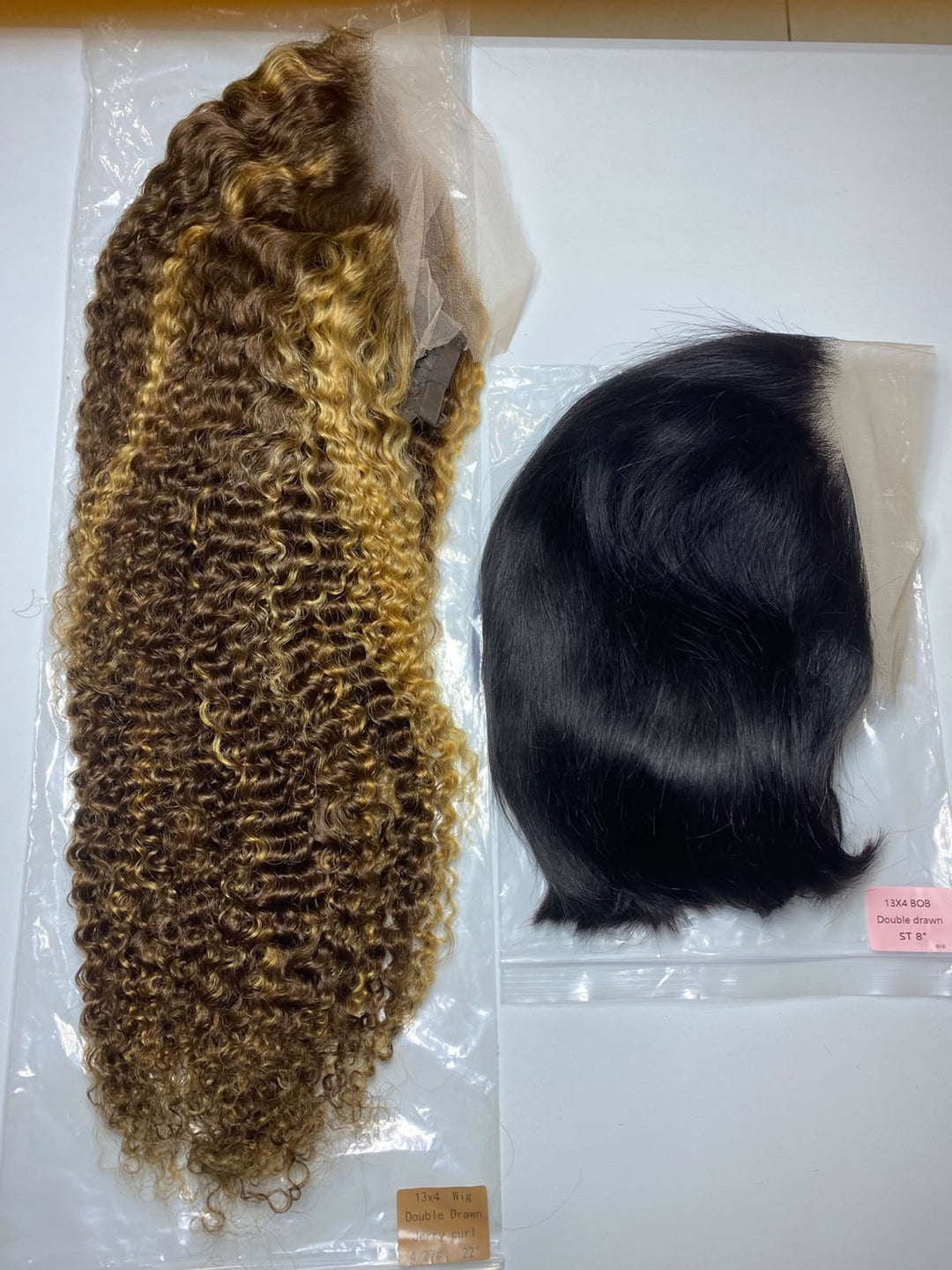 Ocean Hair Combo 13x4 Double Drawn Jerry Curl Water Wave Black and Piano Color 22 Inch