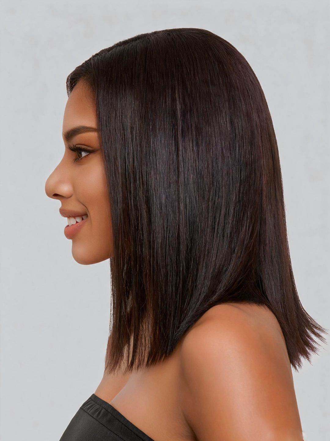 Special | Hair Natural Black Bob Straight Wig 4x4 Glueless Double Drawn 10 to 16 Inch