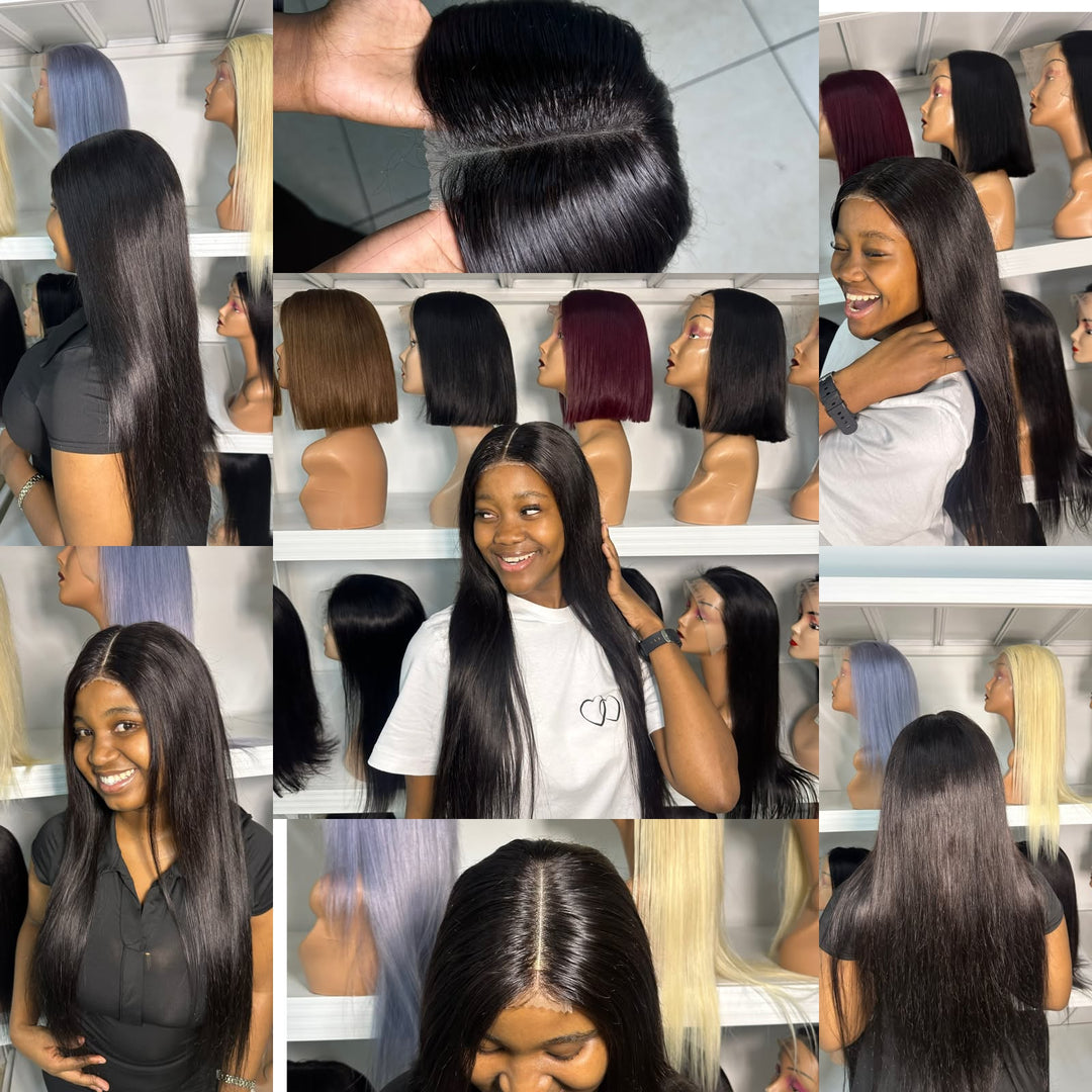 Ocean Hair Glueless 6x2 Closure Lace Long Straight Hair Wig 32 Inch