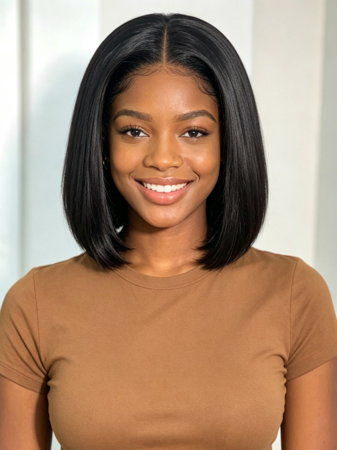 Ocean Hair Kim K Style Donor Hair 6x2 Glueless Straight Wig SDD 8 to 12 Inch Natural Black