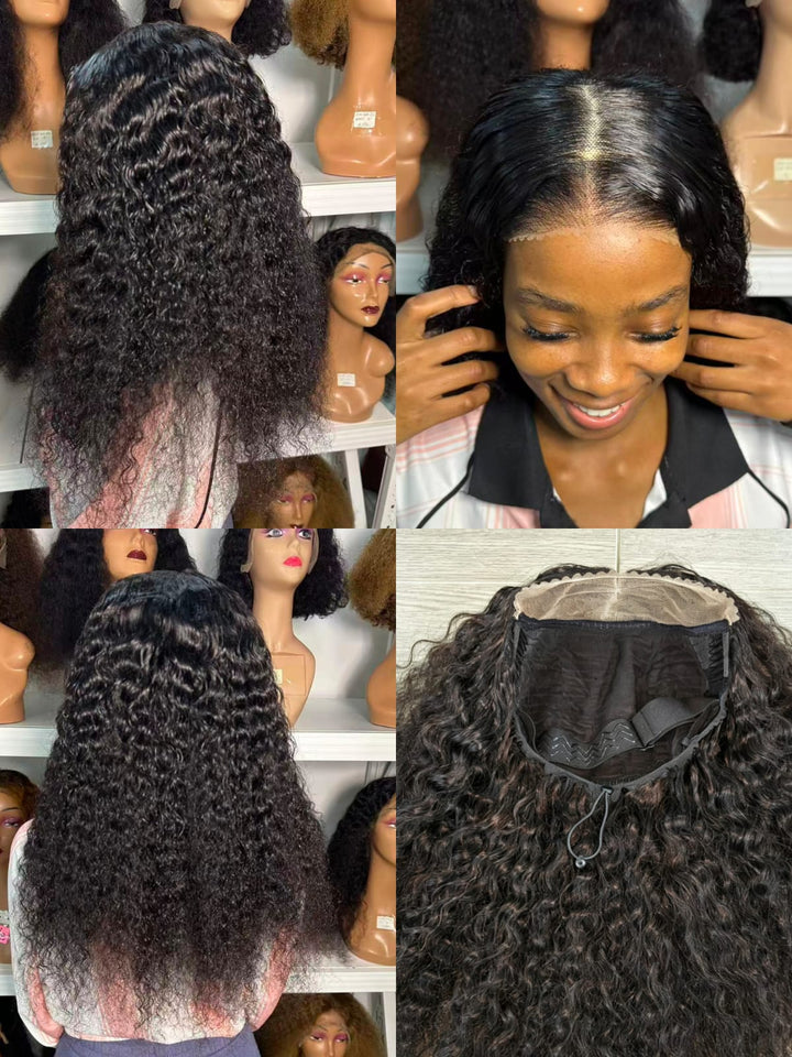 Ocean Hair 6x4 Water Wave Lace Closure Wig Natural Black 22-24 Inch