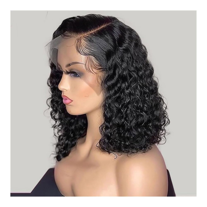 Durban Ocean Hair 13x4 SDD Water Wave Lace Front Wig Black Color Bob